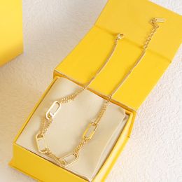 18K Gold Luxury Necklace Designer Chain Necklaces For Woman Fashion Necklace Gift Chain Jewellery Supply