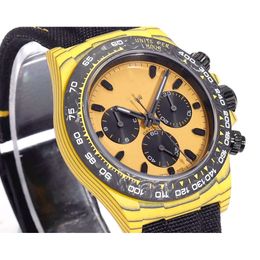 Mens Carbonfiber 40X12.4 Ceramic Watch DIW Designer Cal.4801 Male Factory Chronograph Watch Watches AAAAA TW 116508 Movement Superclone 74