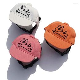 Dog Apparel Cute Cartoon Pet Hat Sunscreen Outdoor Sports With Ear Holes Adjustable For Small Medium Dogs Accessories