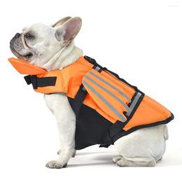 Dog Apparel Life Vest Jacket Adjustable Pet Preserver Reflective Puppy Swim Clothes Beach Swimming Pool Safety For Large Dogs
