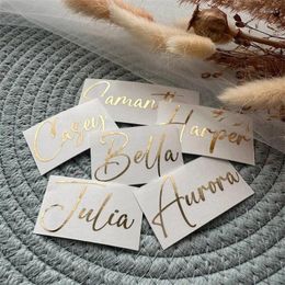 Party Supplies Custom Sticker Name Decal For Wood Hanger Hen Decor Wedding Favour Bridal Decals Gift Box Lettering Glass