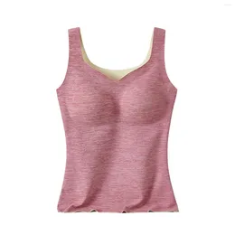 Women's Polos Thermal Shirts For Women Base Layer Ultra Soft Fleece Lined Sleeveless Top Underwear Winter Cold Long Tops