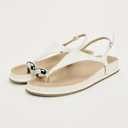 Casual Shoes For Women 2024 Summer Flat Sandals Bottom Roman Strap With Non Slip Rubber Soles Ladies Daily Sandalia