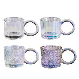 Mugs Glass Coffee 250ml Kitchen Tool With Ear Handle Heat Resistant Latte Mug Drinkware For Tea Juice Water Birthday