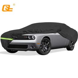 Car Covers Waterproof Car Covers For 2008-2019 Dodge Challenger 190T Covers Waterproof Windproof Strap And Cab Zipper Up To 202 T240509