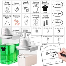 Liquid Soap Dispenser Laundry Detergent Label Bottle Room Stickers Powder Fabric Softener Waterproof Sticker