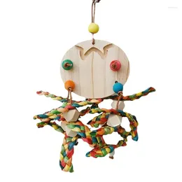 Other Bird Supplies Cage Toys Colourful Straw Braided Parrot For Large Birds Birdhouse Hang Chew Parrots Cockatiels