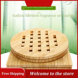 Table Mats For Dishes/pot/bowl/teapot/ Pot Holders Japanese Style Bamboo Kitchen Dining Mat Smooth Square/round Desk Pad