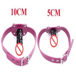 Silicone Dildo Gag Head Strapon Mouth Gag Fetish bdsm Bondage Leather Penis Harness Lesbian Sex Toys For Couple5308283