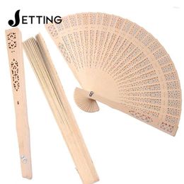 Party Favour 1pc Vintage Folding Bamboo Original Wooden Carved Hand Fan Chinese Antiquity Sandalwood Wedding Bridal Gift