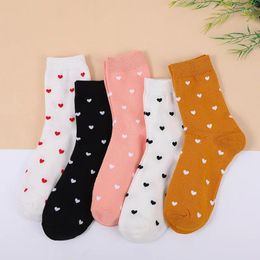 Women Socks Casual Breathable Cute Cotton Solid Colour Sock Fashion Lady Harajuku Kawaii