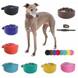 Dog Collars Adjustable Wide Collar Large Durable Soft Pet Strap Comfortable Cowhide Leather Dogs Accessories Whippet