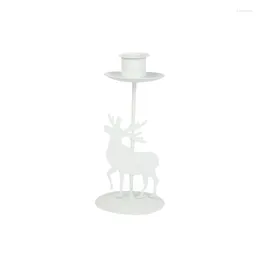 Candle Holders Star Elk Christmas Tree Tea Light Decorations Classic Candles Iron Stand Wax Drop