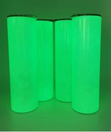 20 OZ DIY Sublimation Tumblers Mug Glow in The Dark Mugs 20oz STRAIGHT Skinny Tumbler with Luminous paint luminous1 Cups magic tra4572898