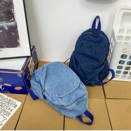 Backpack WR 2024 Women Unisex Travel Bagpack Large Denim Capacity Backbag School Bags For Teenager Girls Boys
