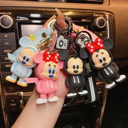 Creative cartoon hoodies, mouse keychains, three-dimensional figurines, cute bags, car pendants, small gifts wholesale