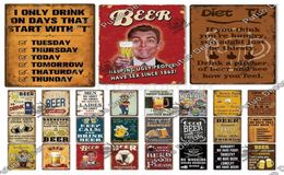 2022 Save Water Drink Beer Tin Sign Plaque Metal Painting Vintage Funny Wall Plates Drinker Wine Lover for Bar Pub Club Kitchen Ho8893478