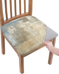 Chair Covers Retro Country Oil Painting Style Abstract Art Elastic Seat Cover For Slipcovers Home Protector Stretch