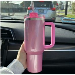 Target Red Tumblers Cosmo Pink Flamingo Mugs Quenching Agent H2.0 Replica 40Oz Stainless Steel Cups With Lid And Straw 11