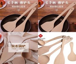 Wood Spoon Spatula Eco Friend Wooden Kitchen Utensil Scoop Kitchen Cooking Fry Mixing Shovels Long Handle Baking Spatula Spoons 538255809