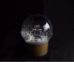 Golden Snow Globe With Perfume Bottle Inside Snow Crystal Ball for Special Birthday Novelty Christmas