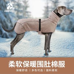 Dog Apparel Fashionable Autumn And Winter Pet Clothing Warm Cotton Wrap Around The Belly Protective Reflective