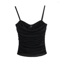 Women's Tanks UNIZERA2024 Spring Product Versatile Suspender With Sexy And Spicy Girl Tight Fitting Corset Style Top