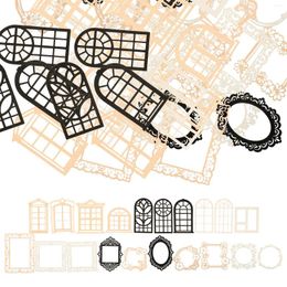 Storage Bottles 40 Pcs Hollow Material Paper Journal Embellishment Supplies Diary Lace Collection DIY Retro