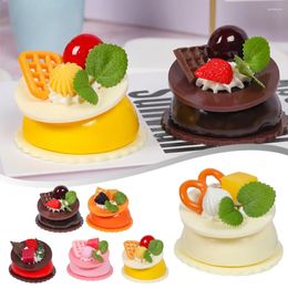 Plates 1pcs Artificial Kitchen Fruit Cakes Dessert Fake Decoration Pography Pro Simulation Cake Model Tea Table Decor