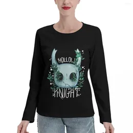 Women's Polos Hollow Knight Long Sleeve T-Shirts T-shirt Female Aesthetic Clothes Vintage T Shirt Sports Fan Tops Women