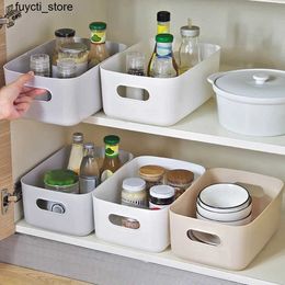 Storage Boxes Bins Desktop plastic cosmetic storage box bathroom kitchen storage basket S-L dormitory mixed storage box 1 piece S24513