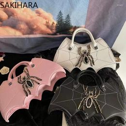 Bag Gothic Vintage Handbags For Women Irregular Y2k Thread Crossbody Bags Fashion Heavy Beading PU Leather Bolsas Para Mujeres