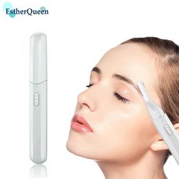 EtherQueen Multipurpose USB Eyebrow Trimmer Rechargeable Makeup and Beauty Painless Razor Portable Razor Blade 240513