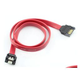 Computer Cables Connectors 90 Degree Up Angle 7Pin Sata 3.0 Serial Port Male To Female M/F Extension Cord For Hdd Ssd Hard Drive 50Cm Otp4T