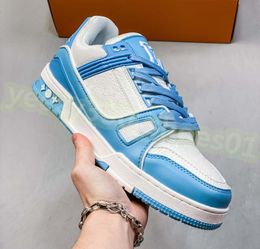 2024 printing Luxury designer casual shoes lovers foam Trainer Sneaker triple white pink sky blue black green yellow denim low mens sneakers women trainers Y52