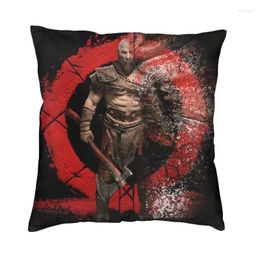 Pillow Kratos God Of War Art Sofa Cover Home Decorative Video Games Throw Case For Living Room Decoration Double-sided