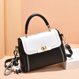 Evening Bags Female Shoulder Bag Fashion Flap Small Crossbody Luxury Leather Handbags For Women 2024 Contrast Color High Quality