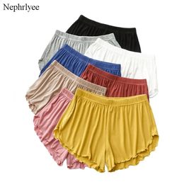 2024 High Waist Modal Short Casual Loose Wide Leg Pants Summer Solid Elasitc Shorts Outdoor Homewear 240510