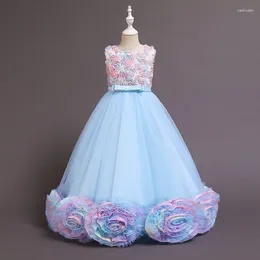 Girl Dresses Toddler Princess Party Lace Flower Dress Baby Kids Wedding Birthday Children Tutu Gown Clothing Costume