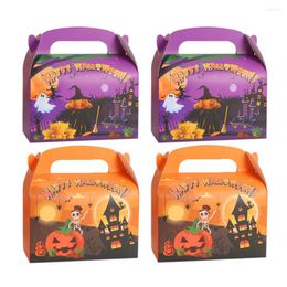 Gift Wrap 4Pcs Halloween Paper Candy Boxes Pumpkin Ghost Cookies Biscuit Box Diy S Supplies