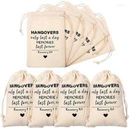 Gift Wrap 20pcs Hangover Kit Bags Recovery Cotton Drawstring Pouch Bachelorette Hen Party Bridal Shower Favour Wedding Birthday