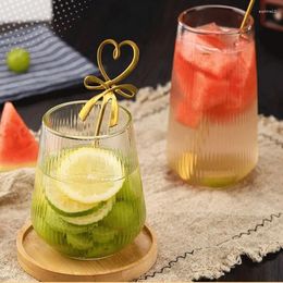 Wine Glasses Vertical Water Drop Cup High Borosilicate Glass Cold Drink Bubble Juice Breakfast Latte Coffee Heat Resistant