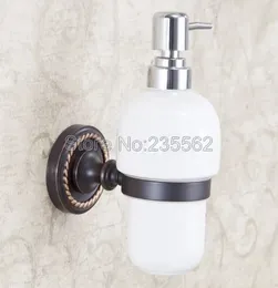 Liquid Soap Dispenser Oil Rubbed Brass Base Accessories Wall Mounted Ceramic Kitchen Sink Bath Pump Lba218