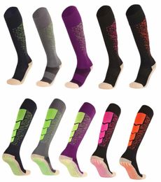 2019 Cycling Jogging socks Cotton Long Nonslip Soccer Socks Sport Football Ankle Leg Shin Guard Compression Protector For Men348593438682
