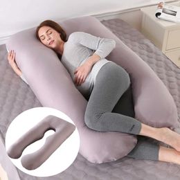 Maternity Pillows 60x115CM soft pregnancy pillow U-shaped care waist pillow multifunctional side protection pad cover suitable for pregnant women T240509