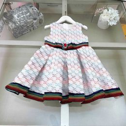 Top girl dresses Princess dress summer baby skirt Size 110-160 CM kids designer clothes Colourful letter printing child frock 24Feb20