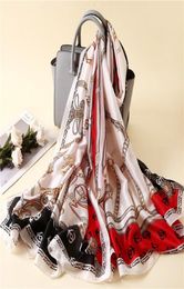 European and American silk highquality classic printing luxury designer brand new 180 90CM scarf elegant ladies wrapped scarf f6966854