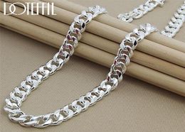 DOTEFFIL 925 Sterling Silver 10mm 22Inch Men Necklace Side Chain Atmospheric Statement Gift Party Jewellery 2202222808761