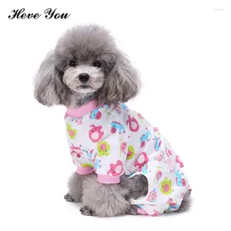 Dog Apparel Heve You Costume Jumpsuits Winter Warmer Pets Clothes Cat Clothing Soft Cotton Pet Pajamas Animal Conjoined