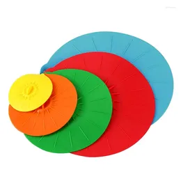 Plates Silicone Suction Lids-Set Of 5-Diameter 4Inch 6Inch 8Inch 10Inch 12Inch Fit Cups Dishes Skillets Pans